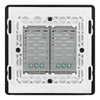 BG Evolve Matt Black Double Master Touch Dimmer Switch PCDMBTDM2B with 35mm Steel Back Box