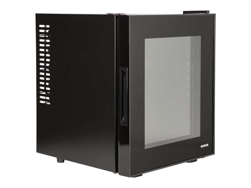 Corby Eton 20L Glass Minibar in Black with Black interior - UK Plug