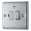 BG Nexus Polished Chrome 13A Neon Switched Fused Connection Unit NPC52 with 35mm Steel Back Box