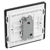 BG Evolve Satin Brass 10AX 1 Way Press Switch PCDSB14B with 35mm Steel Back Box