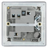 BG Screwless Black Nickel 13A Switched Spur FBN50 with 25mm Steel Back Box