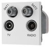 BG EMTVFMSAT2W Euro Module TV, Radio, Dual Satellite Module - White