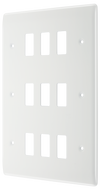 BG R89 Nexus Grid | White | Moulded 9 Module Front Plate