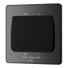 BG Evolve Black Chrome 10A 3 Pole Fan Isolator Switch PCDBC15B with 25mm Steel Back Box