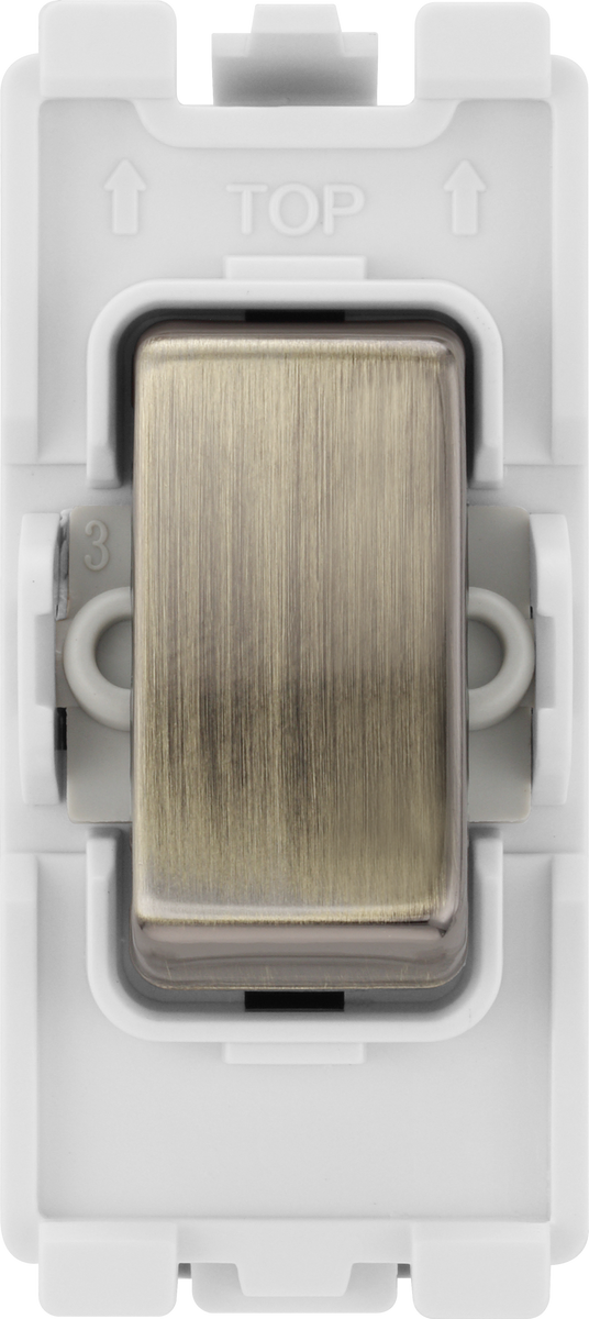 BG RAB13 Nexus Grid Antique Brass 20AX Intermediate Light Switch Module ...