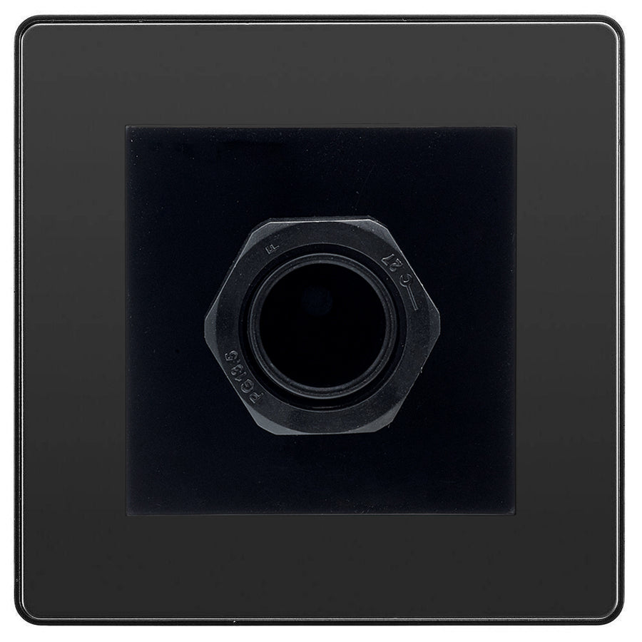 BG Evolve Black Chrome 45A Flex Outlet Euro Module | Black Insert