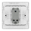 BG Evolve Brushed Steel 1G Wide Rocker Light Switch PCDBS12WW with 35mm Steel Back Box