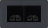 BG Evolve Matt Grey 4G Euro Plate with 2X USB-A Dual Chargers – Black Insert