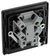 PCDDB54B Back -This Evolve Matt Blue 13A fused and unswitched connection unit from British General provides an outlet from the mains containing the fuse, ideal for spur circuits and hardwired appliances.