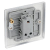 BG Nexus Brushed Steel 1 Gang 2 Way Light Switch & Surface Pattress Back Box