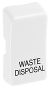 BG RRWDISPCDW Evolve Grid White 'WASTE DISPOSAL' Rocker