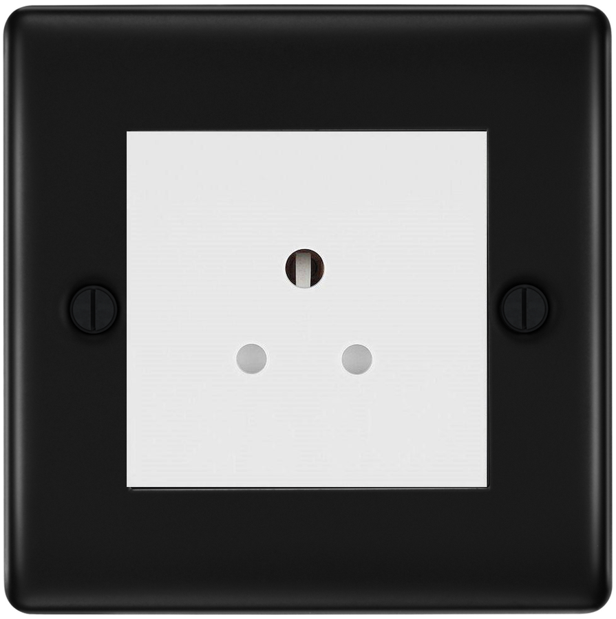 BG Nexus Metal Matt Black 5A Unswitched Socket NFB29MW