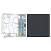 BG Evolve Matt Grey Intermediate Edge to Edge Rocker Switch PCDMG13EB with 35mm Steel Back Box