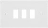 BG R83 Nexus Grid | White | Moulded 3 Module Front Plate