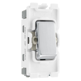 BG RBS30 Nexus Grid Brushed Steel 20A 2 Pole Switch Module