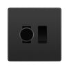 BG Evolve Black Chrome 2 Gang Light Switch 1x Dual Mode LED Dimmer 1x 2 Way Custom Switch