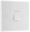BG 812 Moulded Round Edge | White | 1 Gang 10AX 2 Way Plate Switch