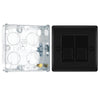 BG Nexus Matt Black Double Master Telephone Socket NFBBTM2 with 25mm Steel Back Box