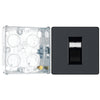 BG Evolve Matt Grey RJ45 Cat6 Single Data Outlet PCDMGRJ451B with 25mm Steel Back Box