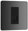 PCDBCBTM1B Front - This Evolve Black Chrome master telephone socket from British General uses a screw terminal connection, and should be used where your telephone line enters your property.