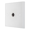 BG 960 Moulded Square Edge | White | 1 Gang Co-Axial TV Socket Outlet