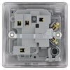 BG Nexus Black Nickel 13A Switched Spur with Neon & Flex Outlet NBN53 and 25mm Steel Back Box