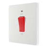 BG Evolve Pearlescent White 45A DP Single Plate + Neon PCDCL74W with 25mm Steel Back Box