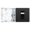 BG Evolve Black Chrome RJ45 Cat6 Single Data Outlet PCDBCRJ451B with 25mm Steel Back Box