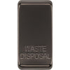 BG RRWDISBN Nexus Grid Black Nickel 'WASTE DISPOSAL' Rocker