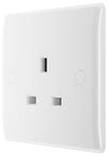 BG 823 Moulded Round Edge | White | 1 Gang 13A Unswitched Socket