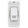 BG Evolve White RRTDPCDW 20A DP Appliance Grid Switch Labelled Tumble Dryer