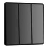 BG Evolve Black Chrome 2 Way Triple Edge to Edge Rocker Switch PCDBC43EB with 25mm Steel Back Box