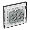 BG Evolve Matt Grey Double Secondary Touch Dimmer Switch PCDMGTDS2B with 35mm Steel Back Box