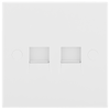 BG 9RJ11/2 Moulded Square Edge | White | 2 Gang RJ11 Screw Terminal Telephone Socket