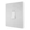BG Evolve Brushed Steel 1 Gang 20A 16AX 2 Way Light Switch PCDBS12W with 35mm Steel Back Box