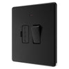 BG Screwless Matt Black 13A Switched Spur + Neon FFB52 with 25mm Steel Back Box