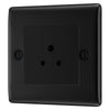 BG Nexus Matt Black 2A Unswitched Round Pin Socket NFB28B with 25mm Steel Back Box