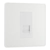 BG Evolve Pearlescent White 1 Gang Master Telephone Socket PCDCLBTM1W with 35mm Steel Back Box