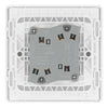 BG Evolve Pearlescent White 20A 16AX 2 Way Double Light Switch PCDCL42W with 35mm Steel Back Box