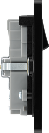 BG Evolve PCDBC22UAC45B 13A Double Switched Power Socket + USB A+C (45W) - Black Chrome