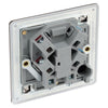BG Screwless Black Nickel 13A Unswitched Fused Connection Unit FBN54 with 25mm Steel Back Box
