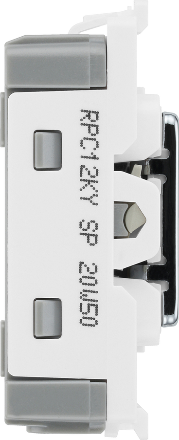 BG RPC12KY Nexus Grid Polished Chrome 20AX 2 Way 1 Pole Key Switch Module