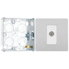 BG Evolve Brushed Steel Single Co-Axial Socket PCDBS60W with 25mm Steel Back Box