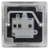 BG Nexus Black Nickel 5A Unswitched Round Pin Socket NBN29B and 25mm Steel Back Box