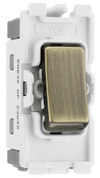BG RAB30 Nexus Grid Antique Brass 20A Double Pole Switch Module