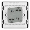 BG Evolve Matt Grey 20A 16AX Double Wide Rocker Light Switch PCDMG42WB with 25mm Steel Back Box