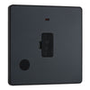 BG Evolve Matt Grey 13A Flex Outlet Neon Unswitched Fused Connection Unit PCDMG54B with 25mm Steel Back Box