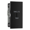 BG Nexus Metal Polished Chrome 20AX 2 Way Emergency Lighting Test Key Switch - Black Insert