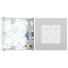 BG Evolve Brushed Steel 200W Double Trailing Edge Master Touch Dimmer PCDBSTDM2W with 25mm Steel Back Box