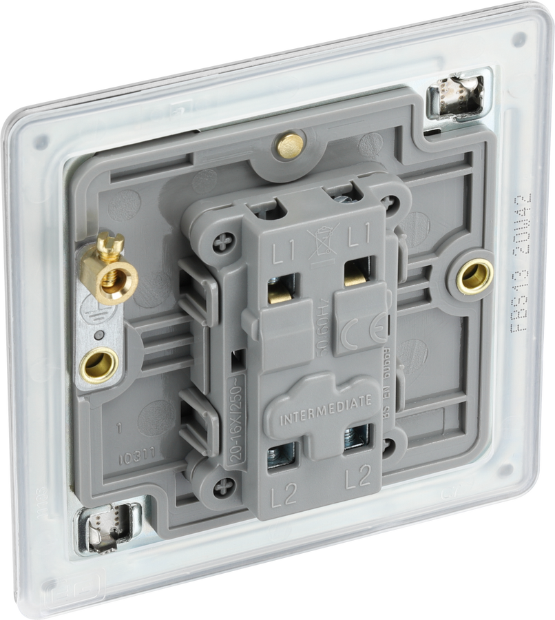 BG Electrical FBS13 Nexus Screwless Flat-Plate Single Intermediate ...